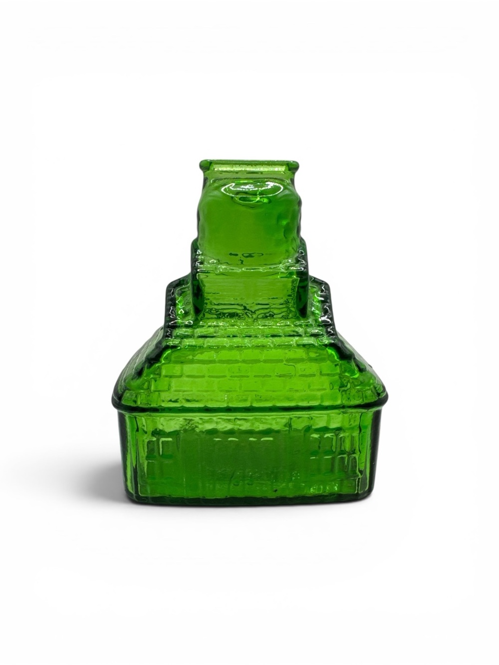 Vintage Green Glass Bank T. C. Wheaton Co Flint Glass Manufacturers Founded 1888
